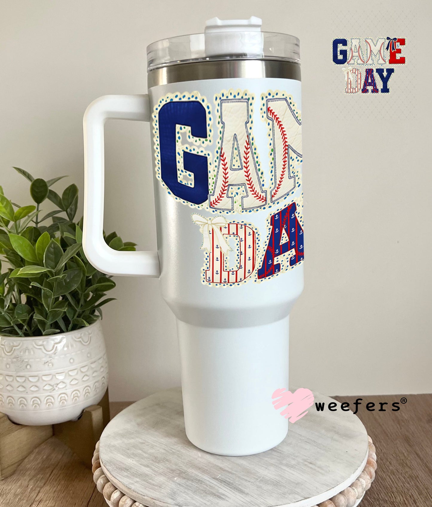 UV DTF Decal - Baseball Gameday 40oz Tumbler Weefers