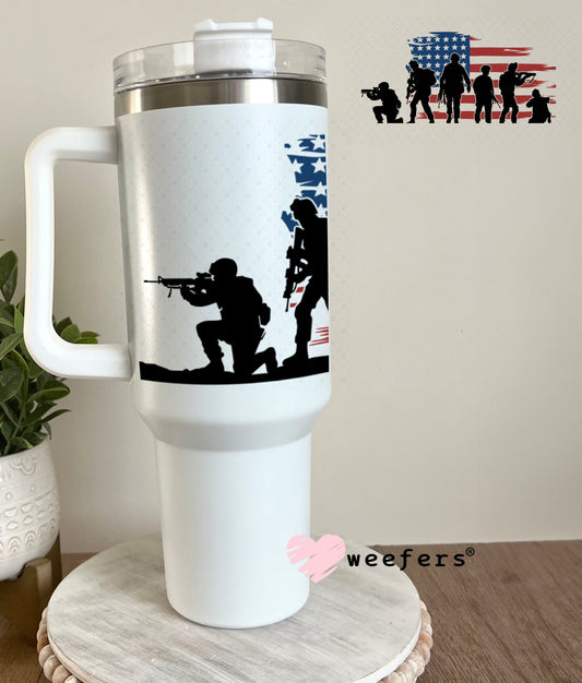 UV DTF Cup Wraps - Soldiers USA 40oz Tumbler Weefers