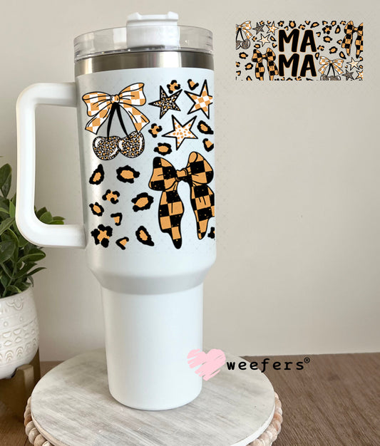 UV DTF Cup Wraps - Mama Orange and Camo 40oz Tumbler Weefers