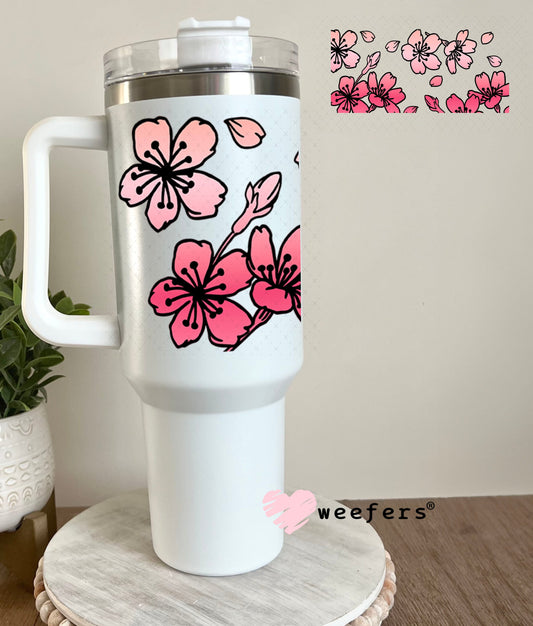 UV DTF Cup Wraps - Hisbiscus Pinks 40oz Tumbler Weefers
