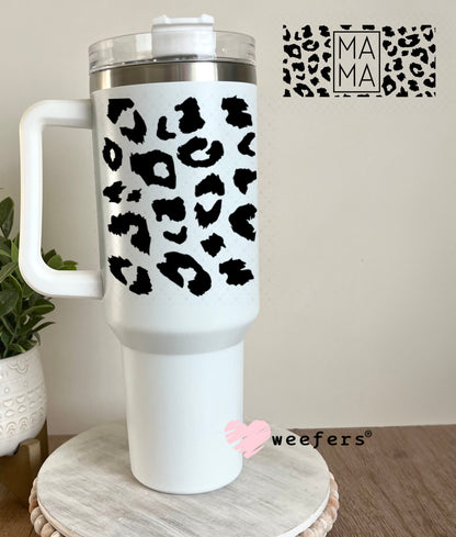 UV DTF Cup Wraps - Mama Black Cheetah 40oz Tumbler Weefers