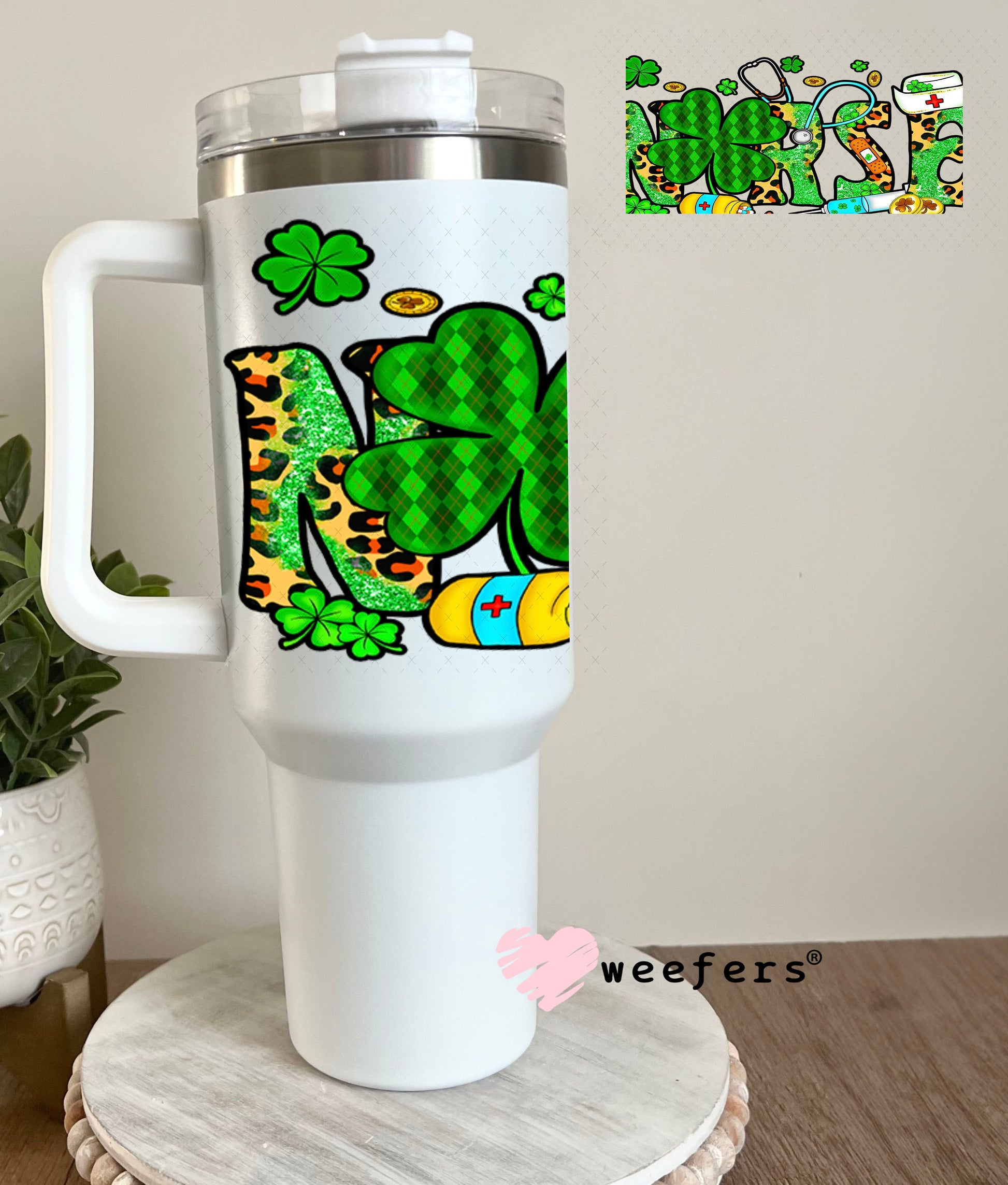 UV DTF Cup Wraps - Lucky Nurse 40oz Tumbler Weefers