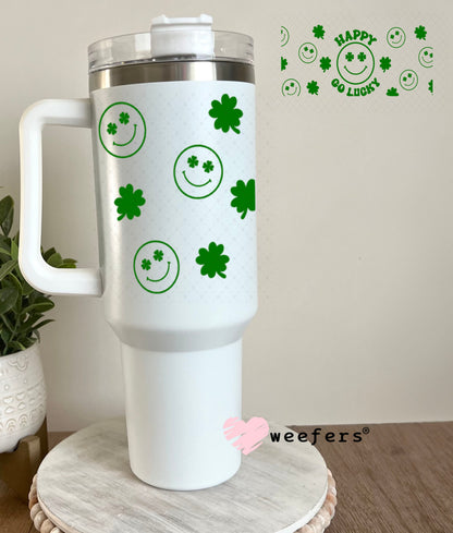 UV DTF Cup Wraps - Happy Go Luck 40oz Tumbler Weefers