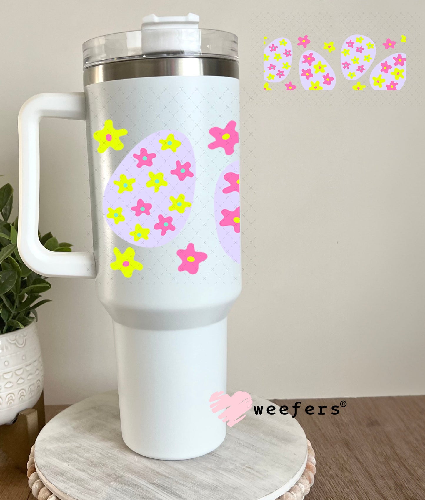 UV DTF Cup Wraps - Easter Eggs 40oz Tumbler Weefers