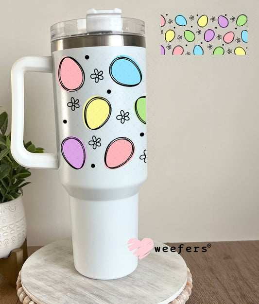 UV DTF Cup Wraps - Colorful Easter Eggs 40oz Tumbler Weefers