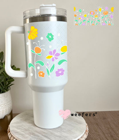 UV DTF Cup Wraps - Wild flowers 40oz Tumbler Weefers