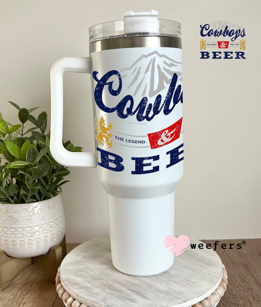 UV DTF Decal - Cowboys Beer 40oz Tumbler Weefers
