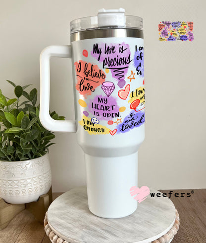 UV DTF Decal - Uplifting Affirmations 40oz Tumbler Weefers
