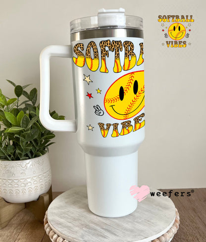 UV DTF Decal - Softball Vibes 40oz Tumbler Weefers