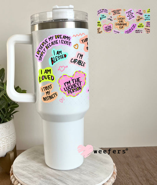 UV DTF Cup Wraps - Lucky Girl Syndrome Cup 40oz Tumbler Weefers