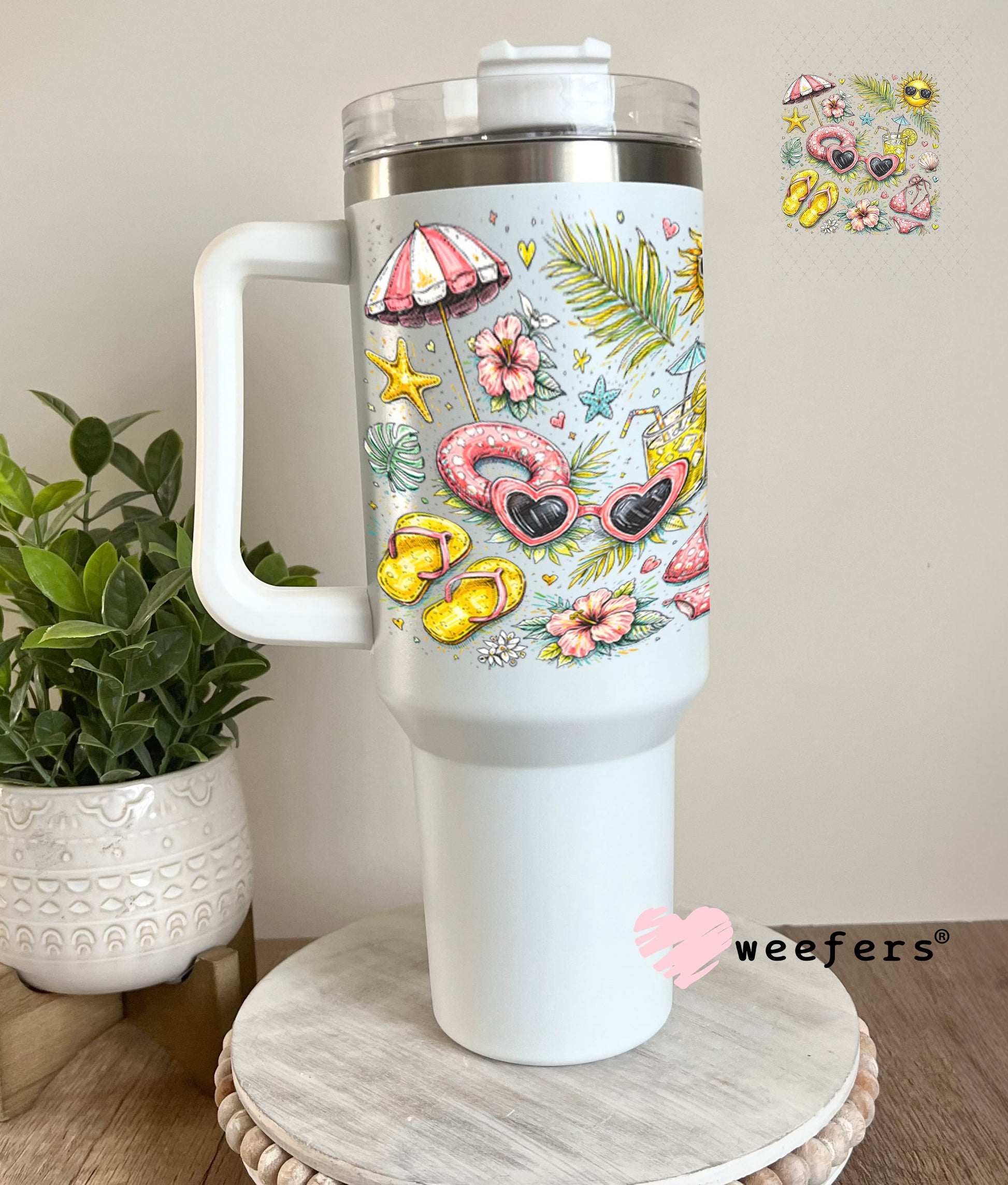 UV DTF Decal - Summer Favorite Things 40oz Tumbler Weefers