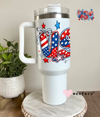 UV DTF Decal - USA 4th of July 40oz Tumbler Weefers