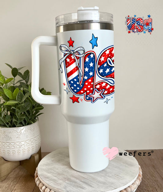 UV DTF Decal - USA 4th of July 40oz Tumbler Weefers