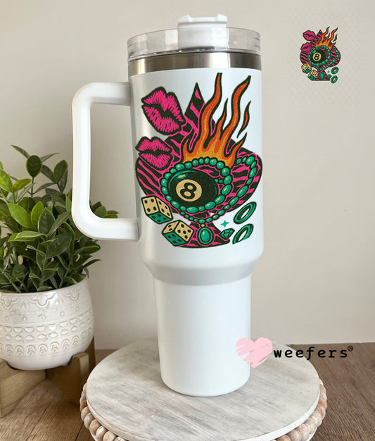 UV DTF Decal - Spade Eightball 40oz Tumbler Weefers