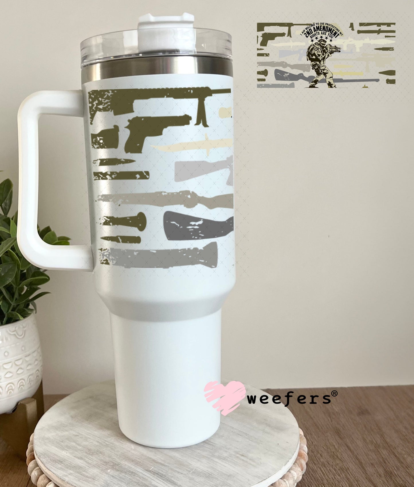 UV DTF Cup Wraps - 2nd Amendment 40oz Tumbler Weefers