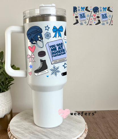 UV DTF Cup Wraps - Hockey Romance 40oz Tumbler Weefers