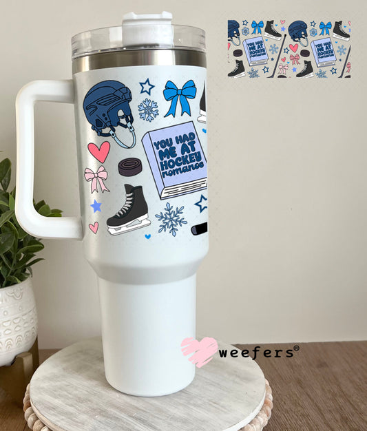 UV DTF Cup Wraps - Hockey Romance 40oz Tumbler Weefers