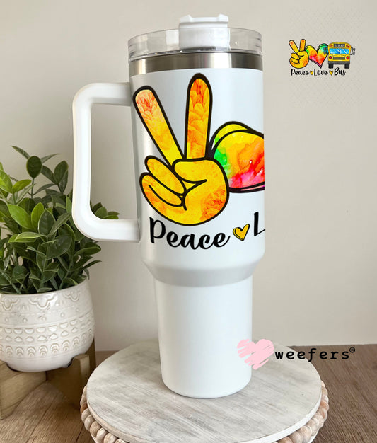 UV DTF Decal - Peace Love Bus 40oz Tumbler Weefers