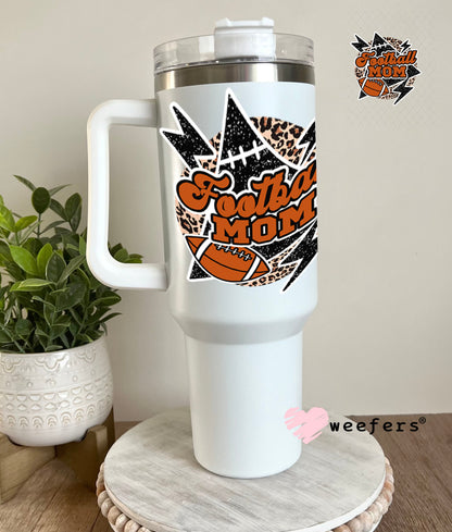 UV DTF Decal - Football Mom 40oz Tumbler Weefers