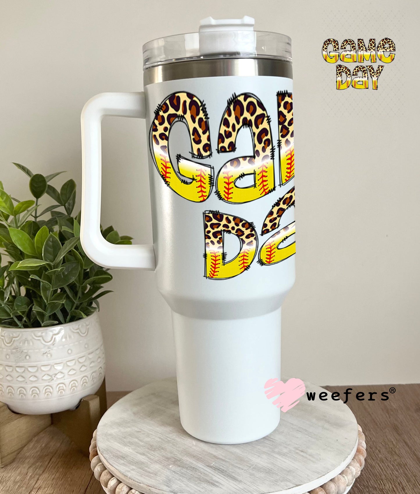 UV DTF Decal - Game Day Softball 40oz Tumbler Weefers