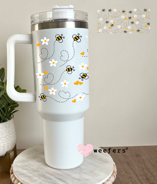 UV DTF Cup Wraps - Busy Bees 40oz Tumbler Weefers