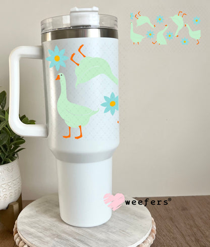 UV DTF Cup Wraps - Geese and Flowers 40oz Tumbler Weefers
