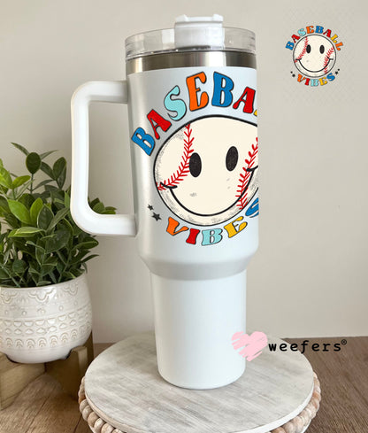 UV DTF Decal - Baseball Vibes 40oz Tumbler Weefers