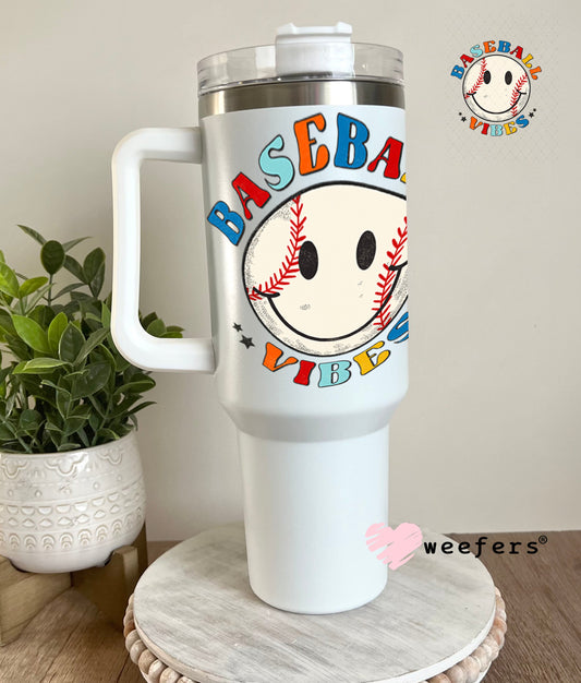 UV DTF Decal - Baseball Vibes 40oz Tumbler Weefers