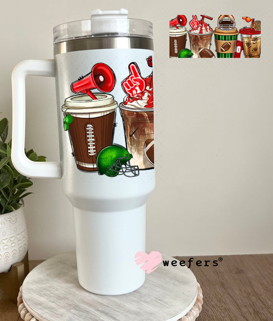 UV DTF Cup Wraps - Football Coffee 40oz Tumbler Weefers