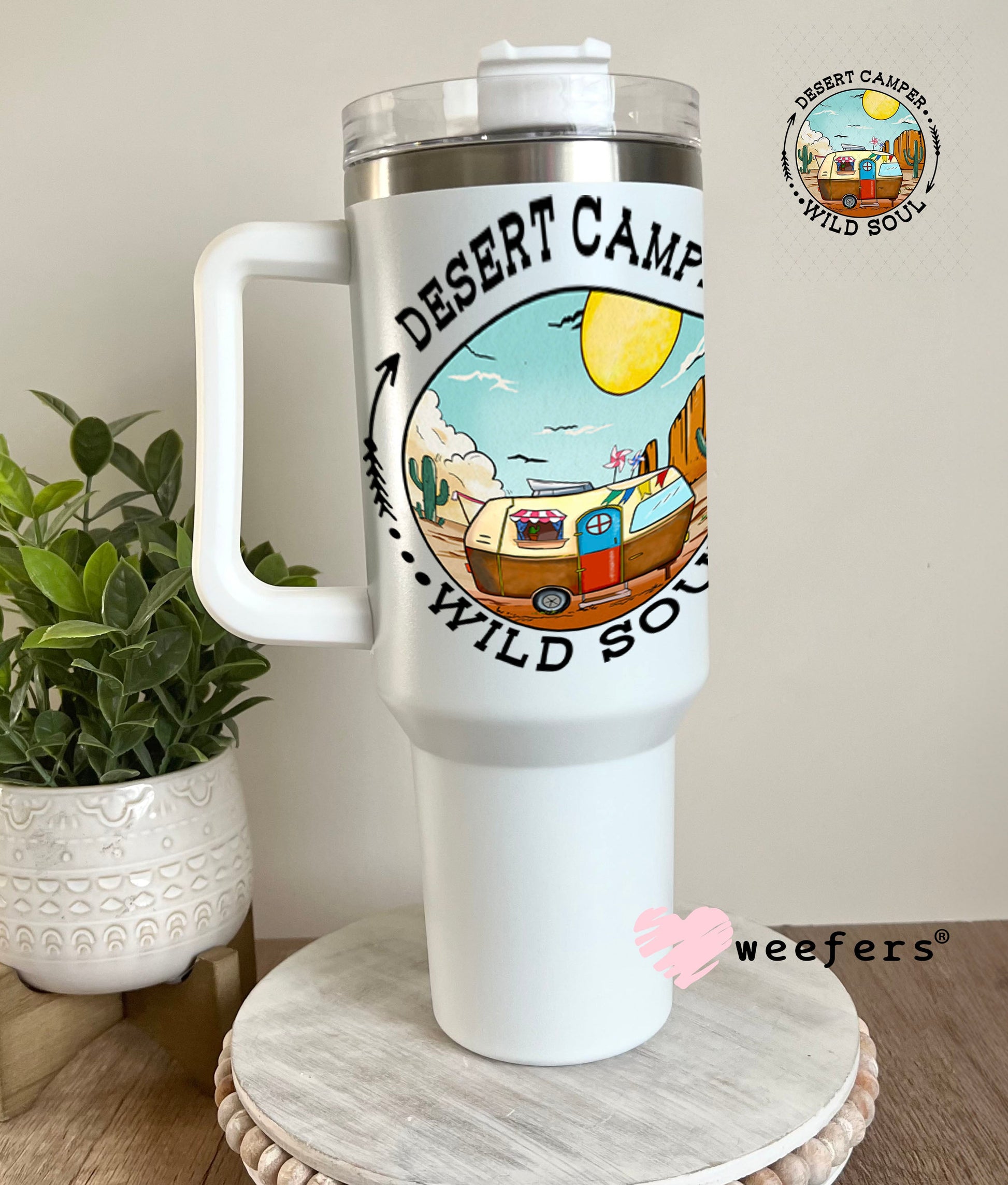 UV DTF Decal - Desert Camper Wild Soul 40oz Tumbler Weefers