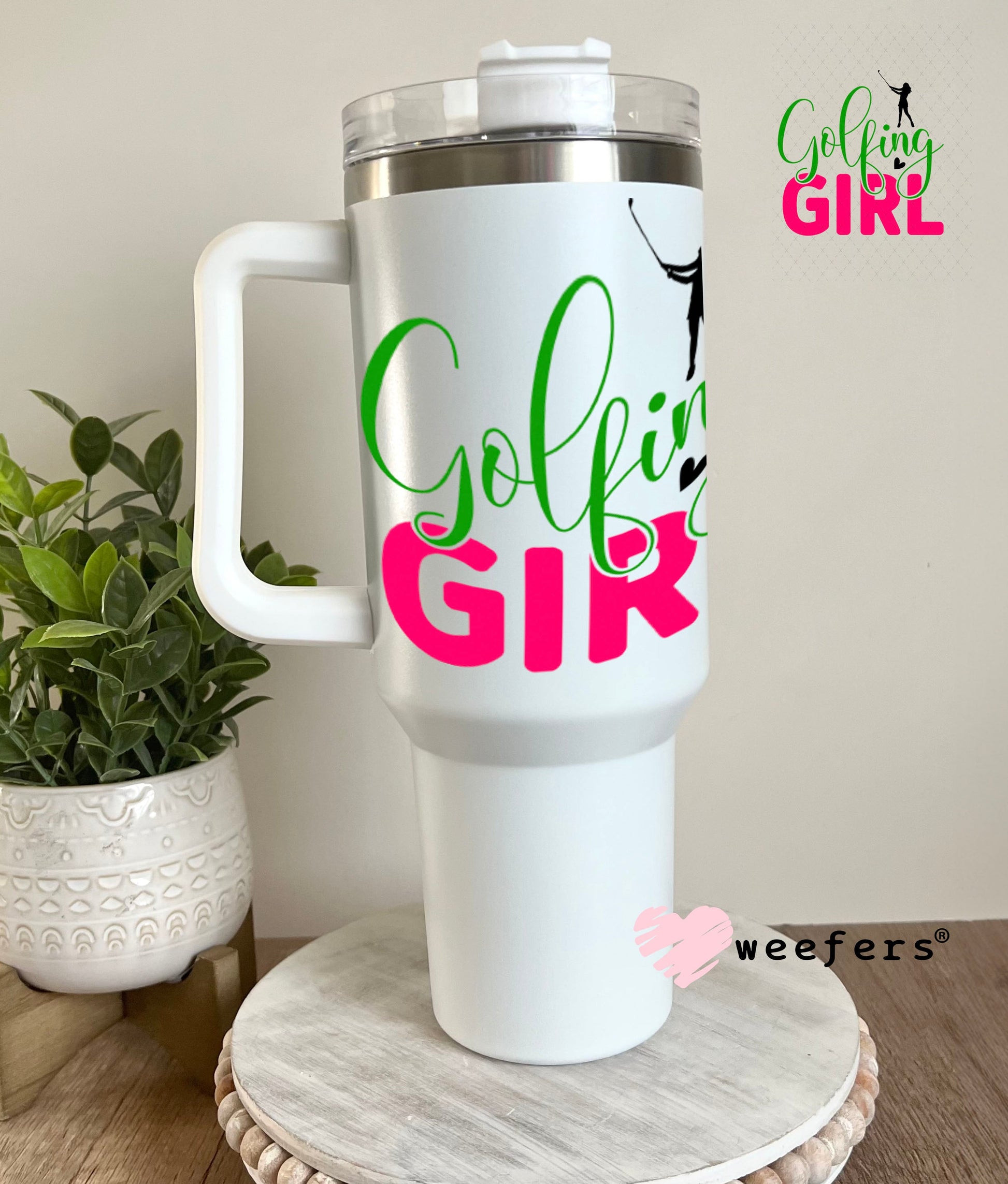 UV DTF Decal - Golfing Girl 40oz Tumbler Weefers