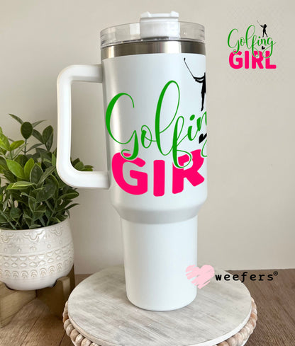 UV DTF Decal - Golfing Girl 40oz Tumbler Weefers
