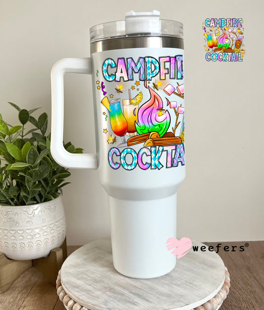 Campfire Cocktail UV DTF Decal 40oz Tumbler Decal Weefers