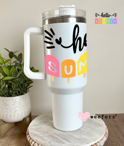 UV DTF Decal - Hello Summer 40oz Tumbler Weefers