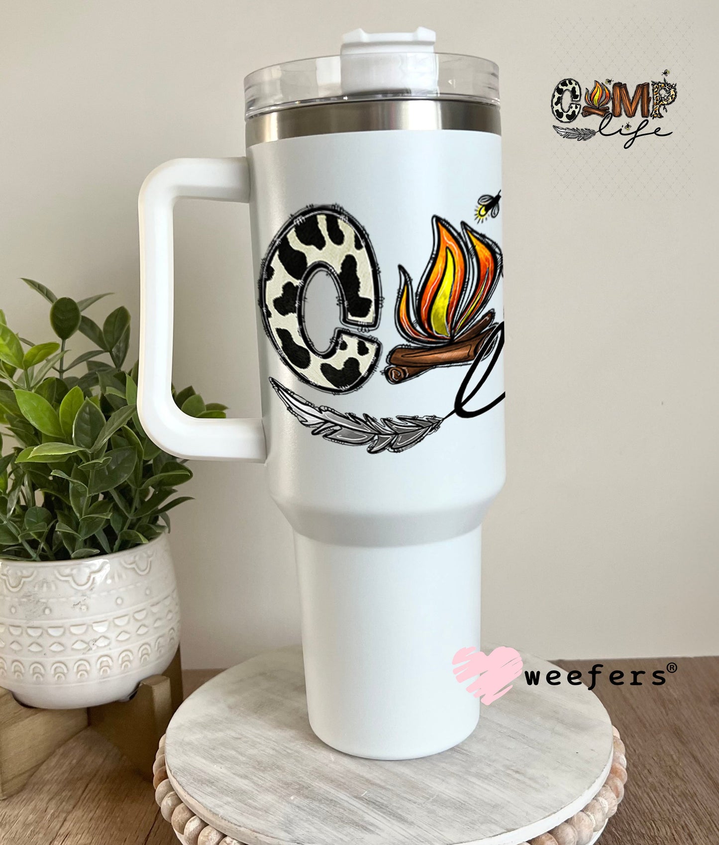 UV DTF Decal - Camp Life 40oz Tumbler Weefers