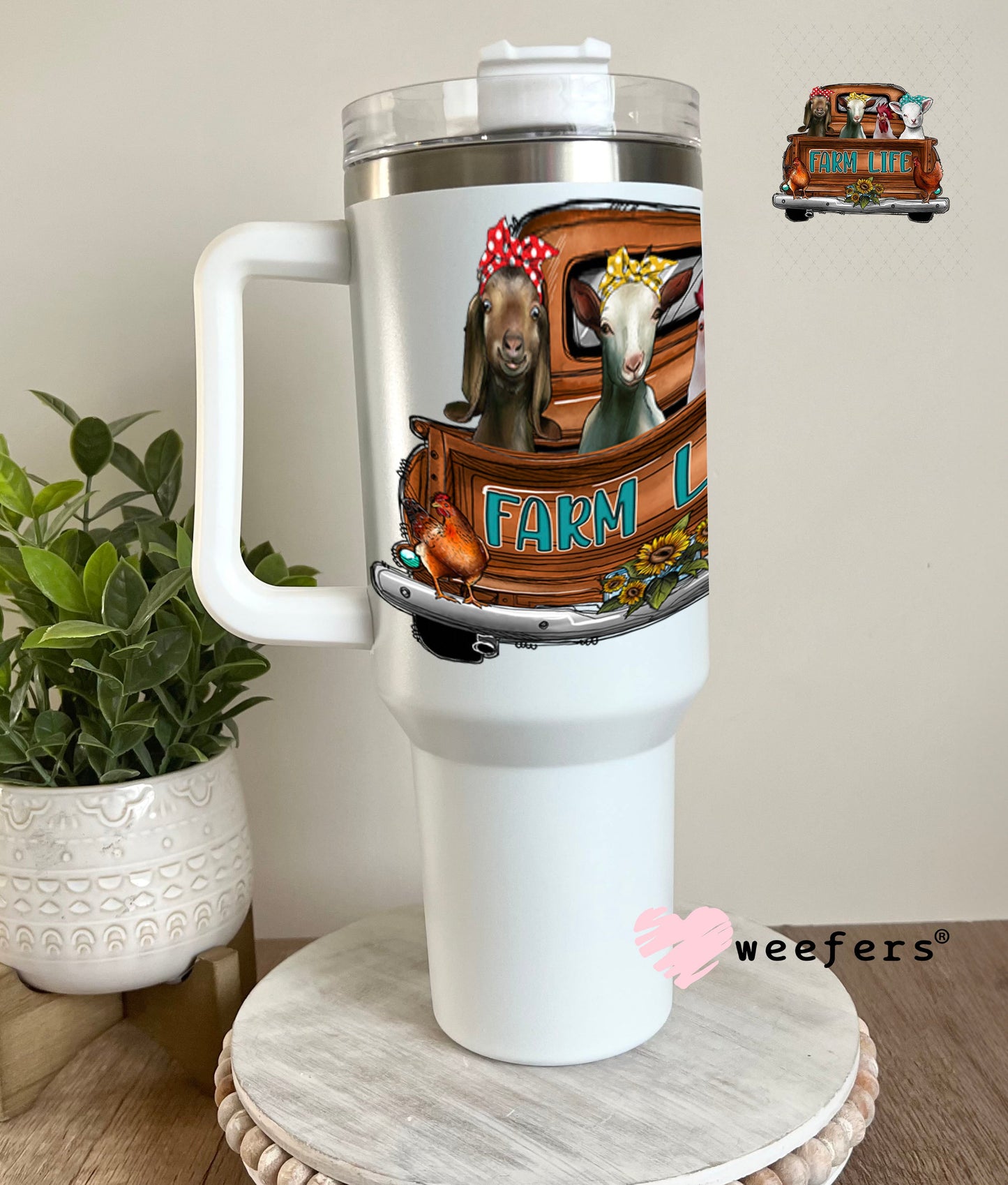UV DTF Decal - Farm Life 40oz Tumbler Weefers