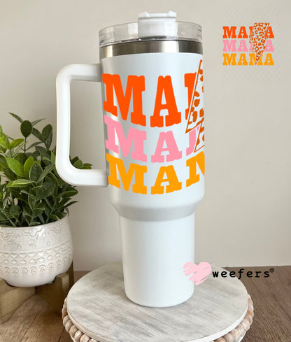 UV DTF Decal - Mama Pink Peach 40oz Tumbler Weefers