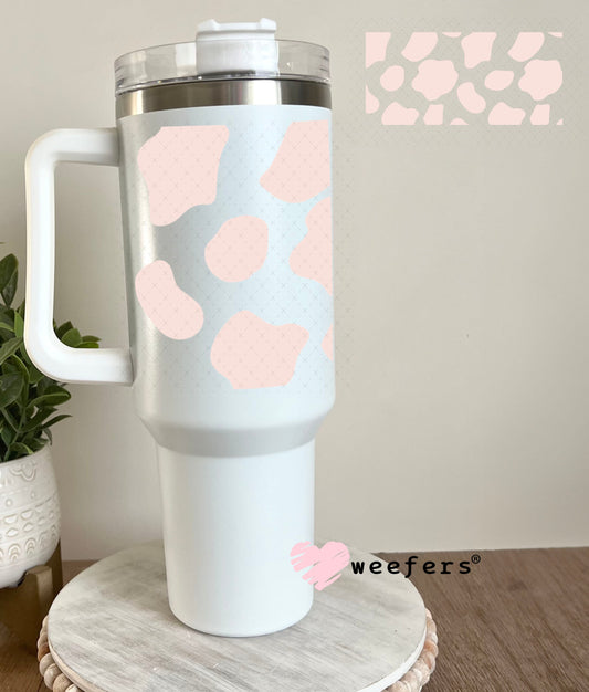 UV DTF Cup Wraps - Pink Cow Print 40oz Tumbler Weefers