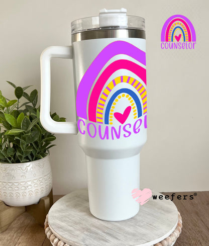 UV DTF Decal - Counselor Rainbow 40oz Tumbler Weefers