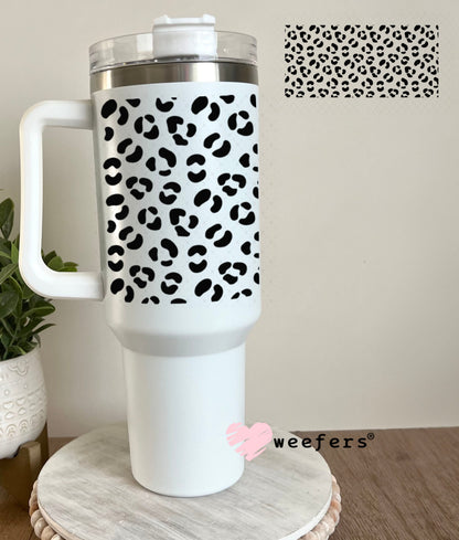 UV DTF Cup Wraps - Black Cheetah Print 40oz Tumbler Weefers
