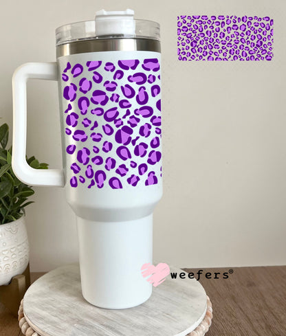 UV DTF Cup Wraps - Purple Cheetah Print 40oz Tumbler Weefers