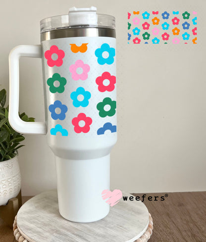 UV DTF Cup Wraps - Colorful Daisies 40oz Tumbler Weefers
