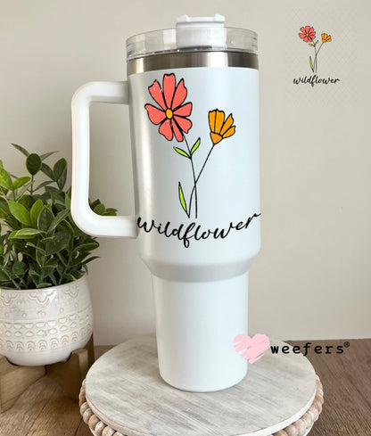 UV DTF Decal - Wildflower 40oz Tumbler Weefers