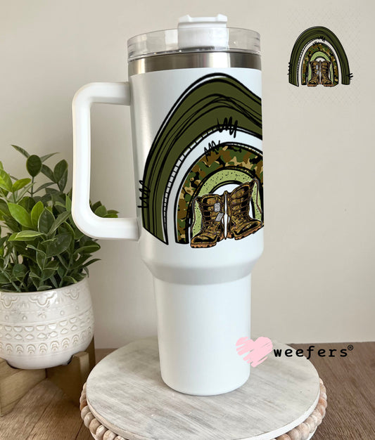 UV DTF Decal - Military To My Bonus Dad 40oz Tumbler Weefers