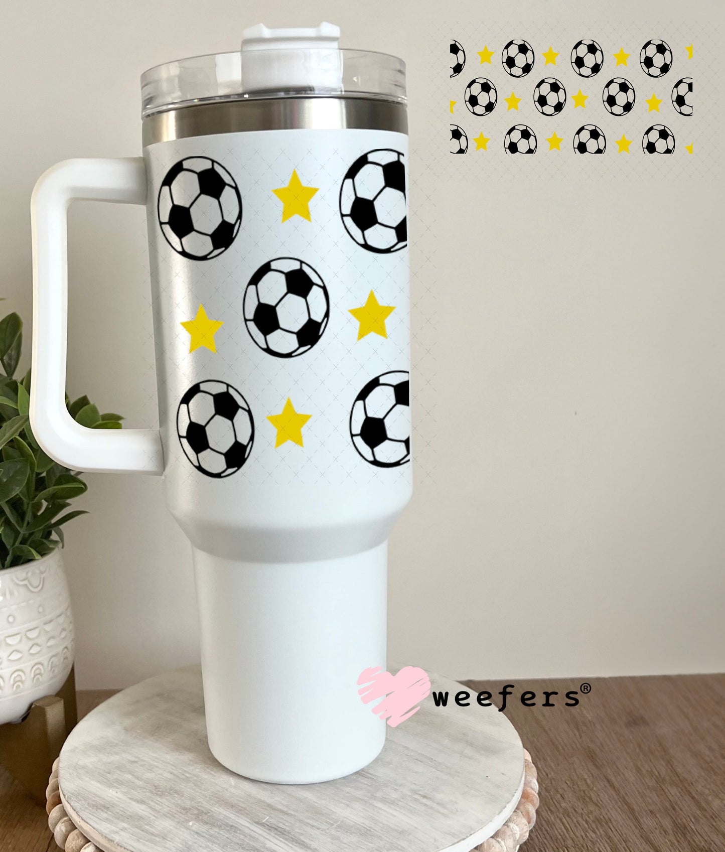 UV DTF Cup Wraps - Soccer Stars 40oz Tumbler Weefers