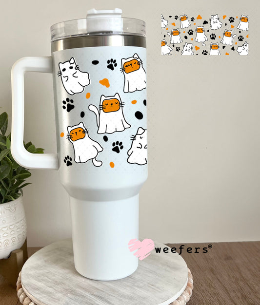 UV DTF Cup Wraps - Ghost Cats 40oz Tumbler Weefers
