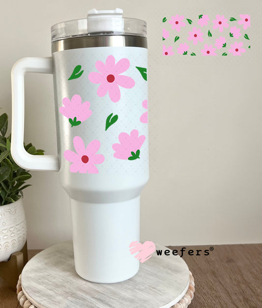 UV DTF Cup Wraps - Purple Flowers 40oz Tumbler Weefers