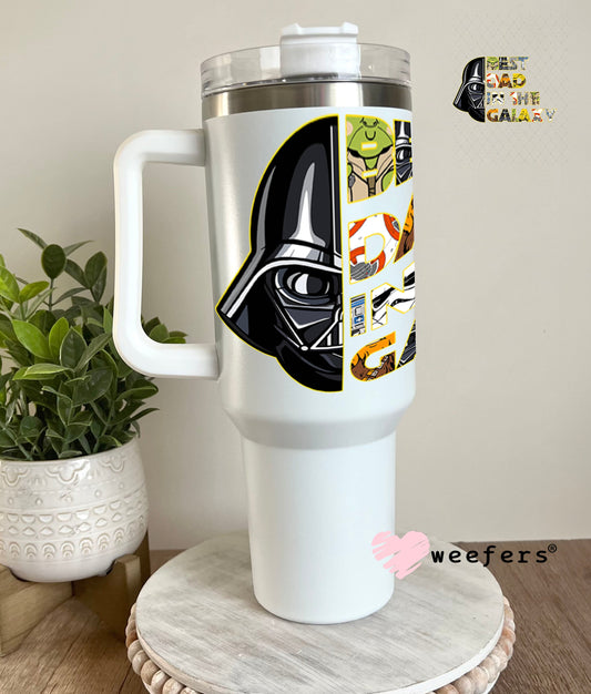 UV DTF Decal - Best Dad in the Galaxy 40oz Tumbler Weefers
