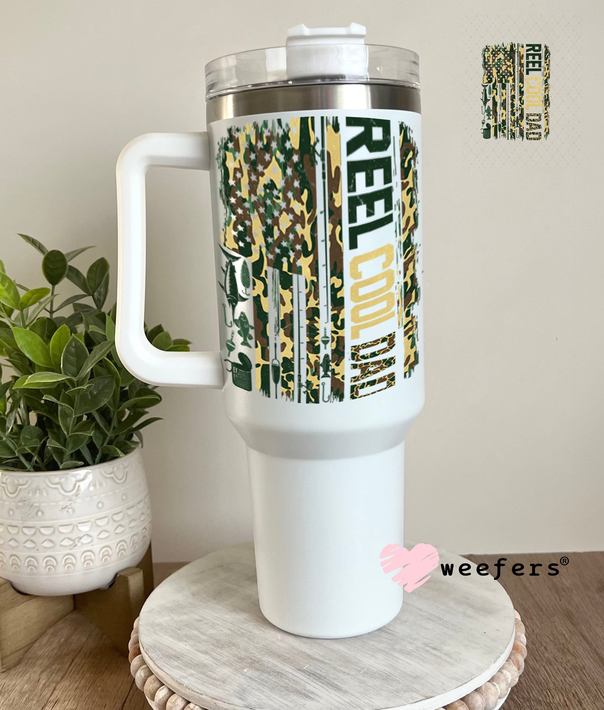 UV DTF Decal - Reel Cool Dad 40oz Tumbler Weefers