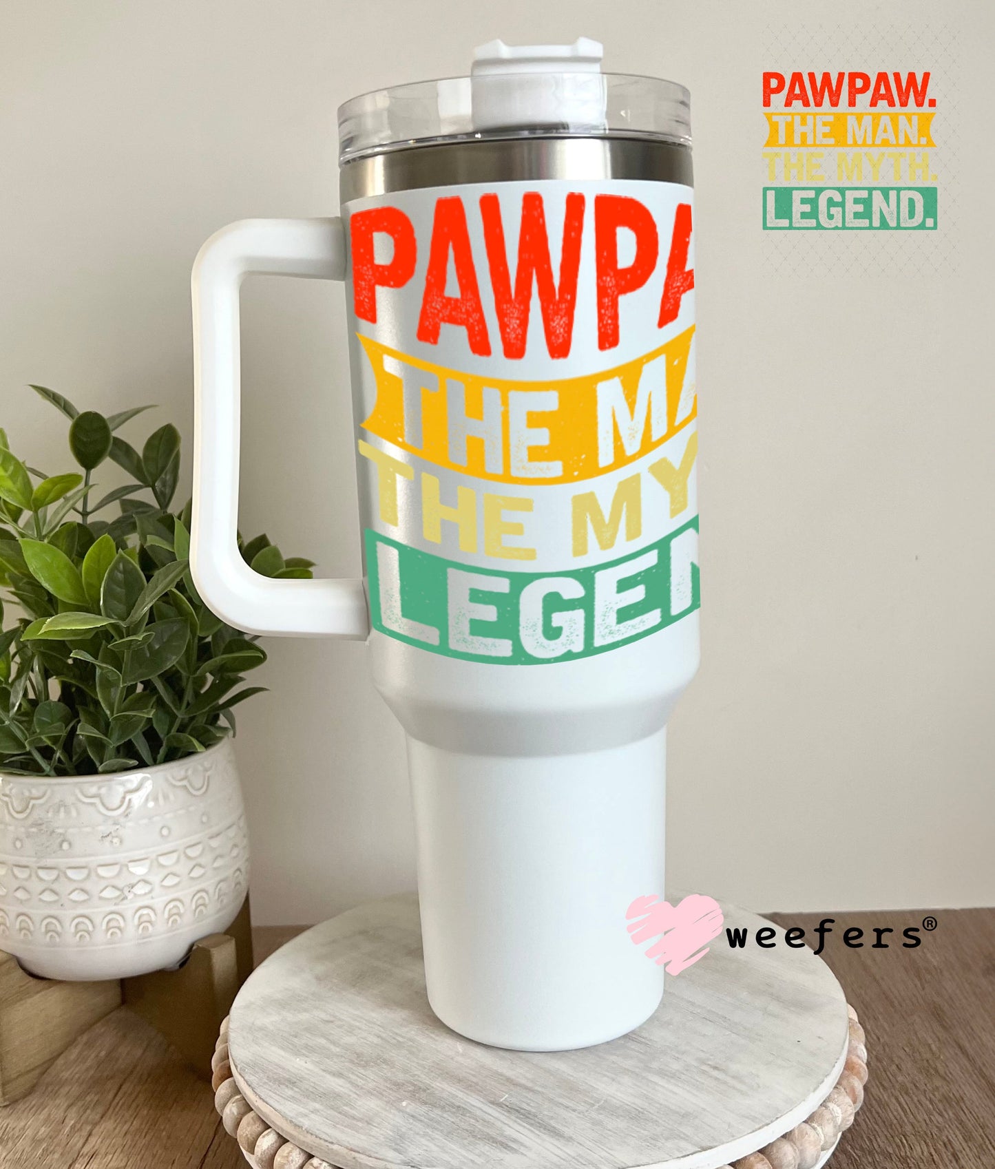 UV DTF Decal - PapPaw Then Man, The Myth,The Legend 40oz Tumbler Weefers